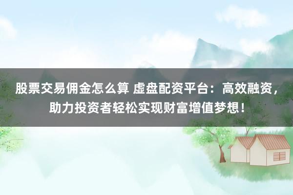 股票交易佣金怎么算 虚盘配资平台：高效融资，助力投资者轻松实现财富增值梦想！