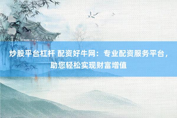 炒股平台杠杆 配资好牛网：专业配资服务平台，助您轻松实现财富增值