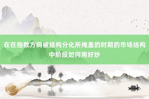 在在指数方向被结构分化所掩盖的时期的市场结构中阶段如何用好炒